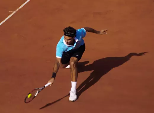 Brillanz von Roger Federer auf dem Tennisplatz